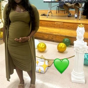 Boohoo dress & cardigan set